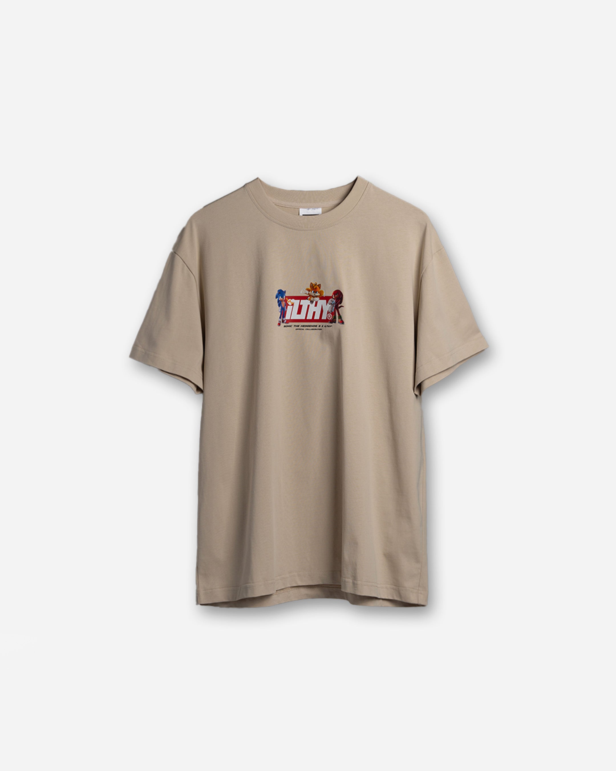 Sonic Block Logo Hero Trio Heavyweight T-Shirt (Cream)