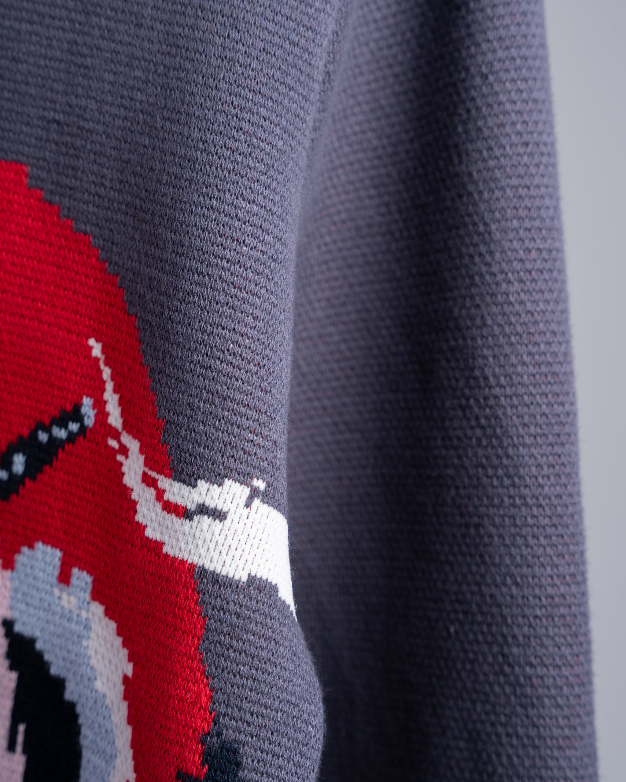 ILTHY® for Sora 天 Crane Wife Jacquard Knit Sweater (Purple)