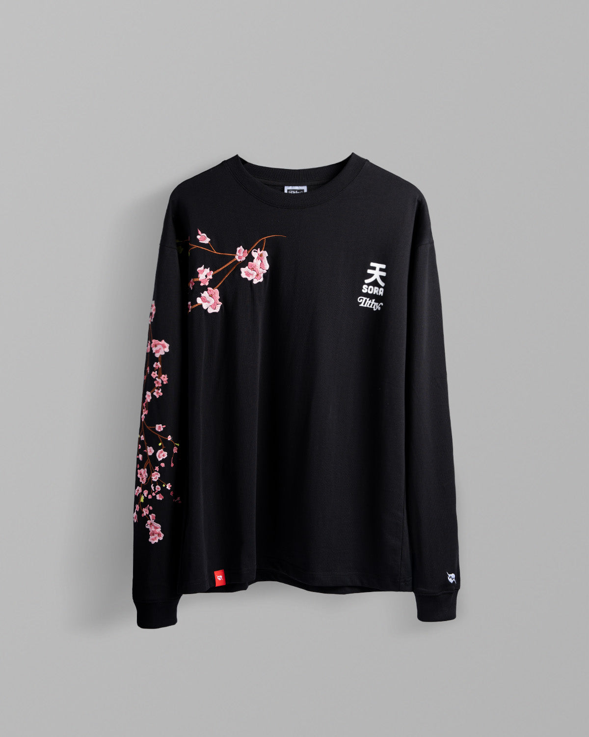 ILTHY® for Sora 天 Cherry Blossom Embroidery Long Sleeve (Black)