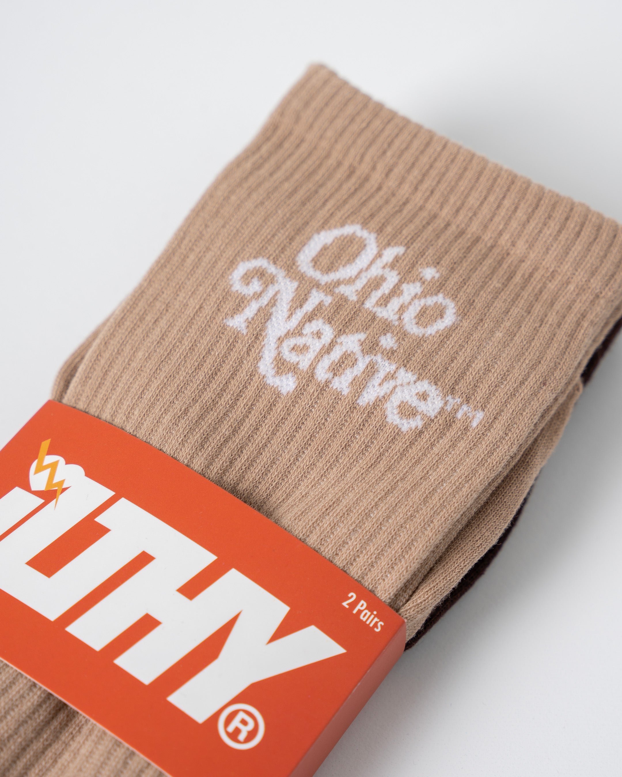 Ohio Native™ 2-Pack Crew Socks (Brown and Beige)