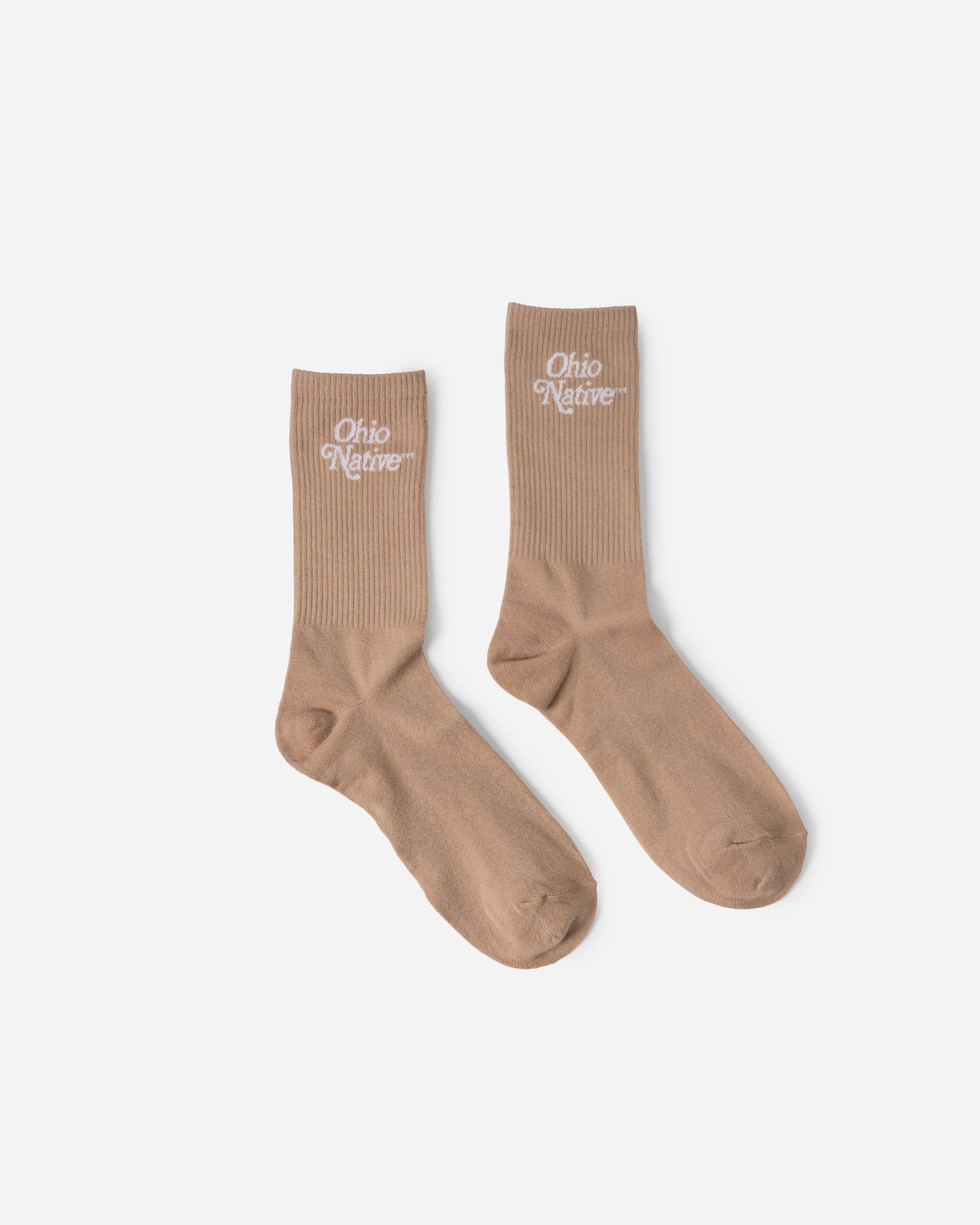 Ohio Native™ 2-Pack Crew Socks (Brown and Beige)