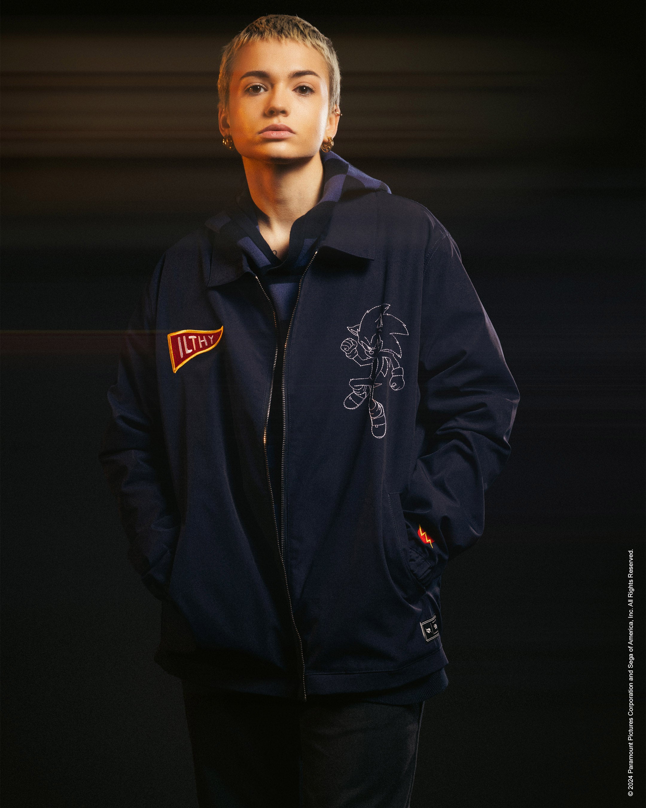 Sonic Sonic Outline Jacket (Navy)