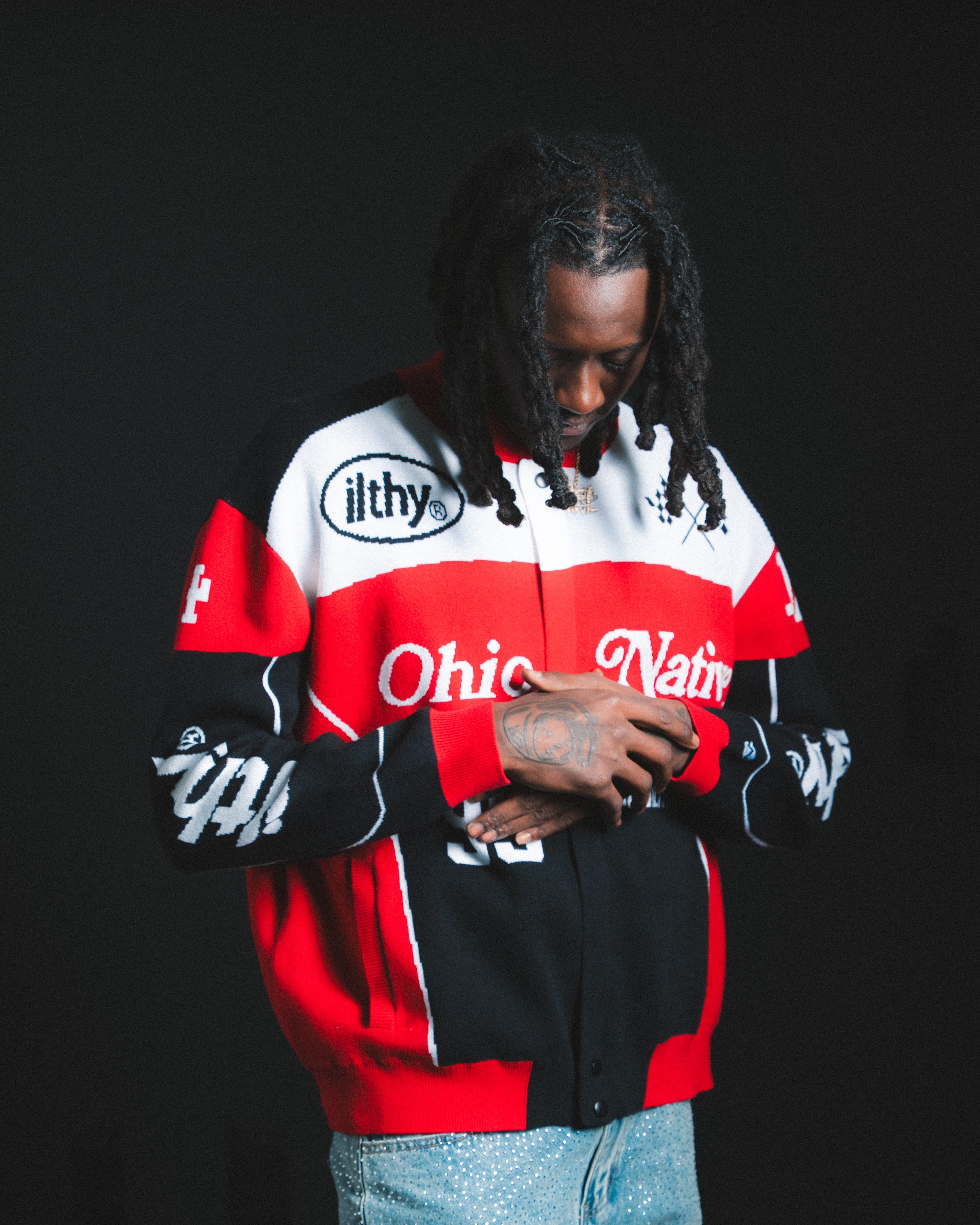 Ohio Native™ Knit Moto Sweater (Red)