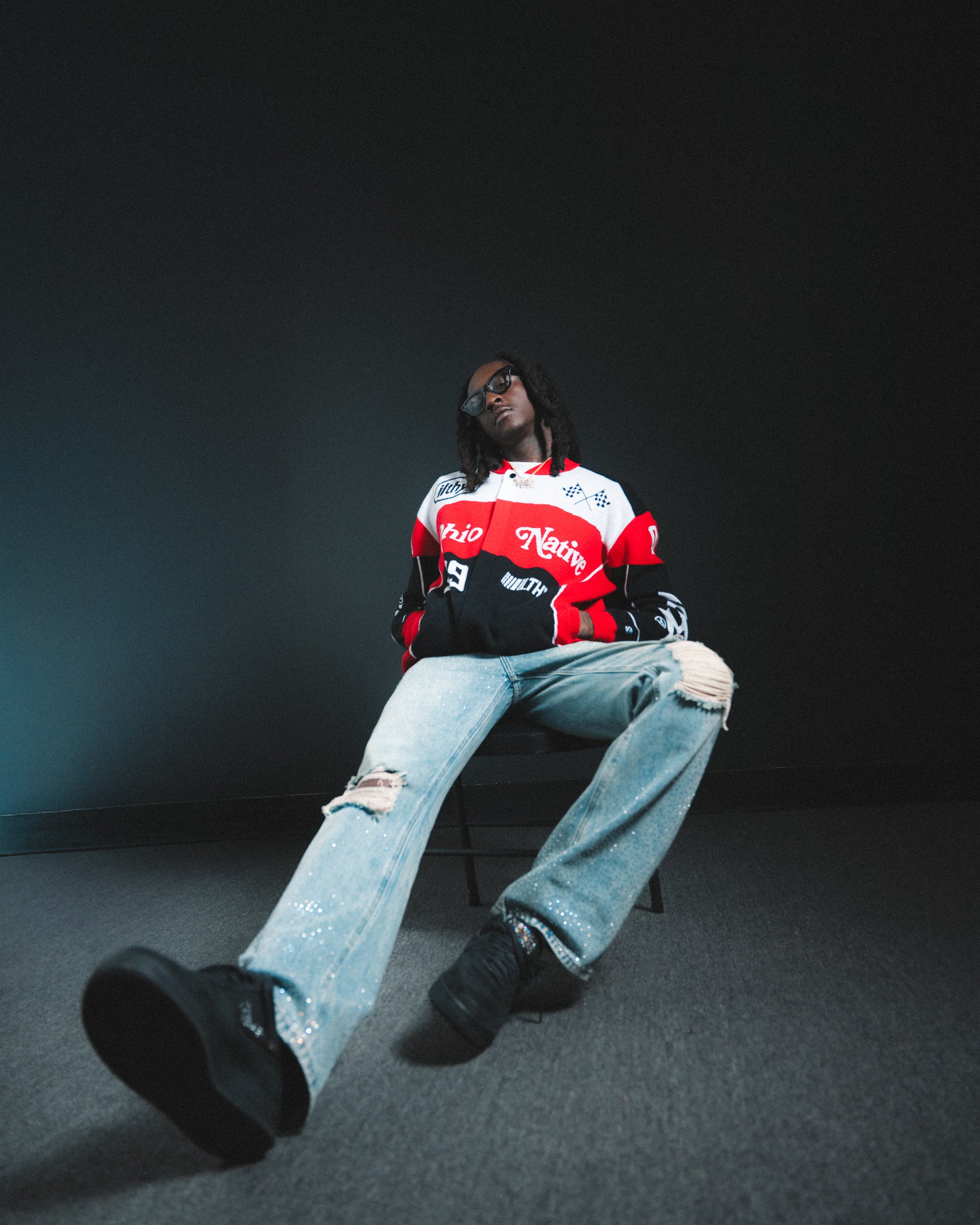 Ohio Native™ Knit Moto Sweater (Red)