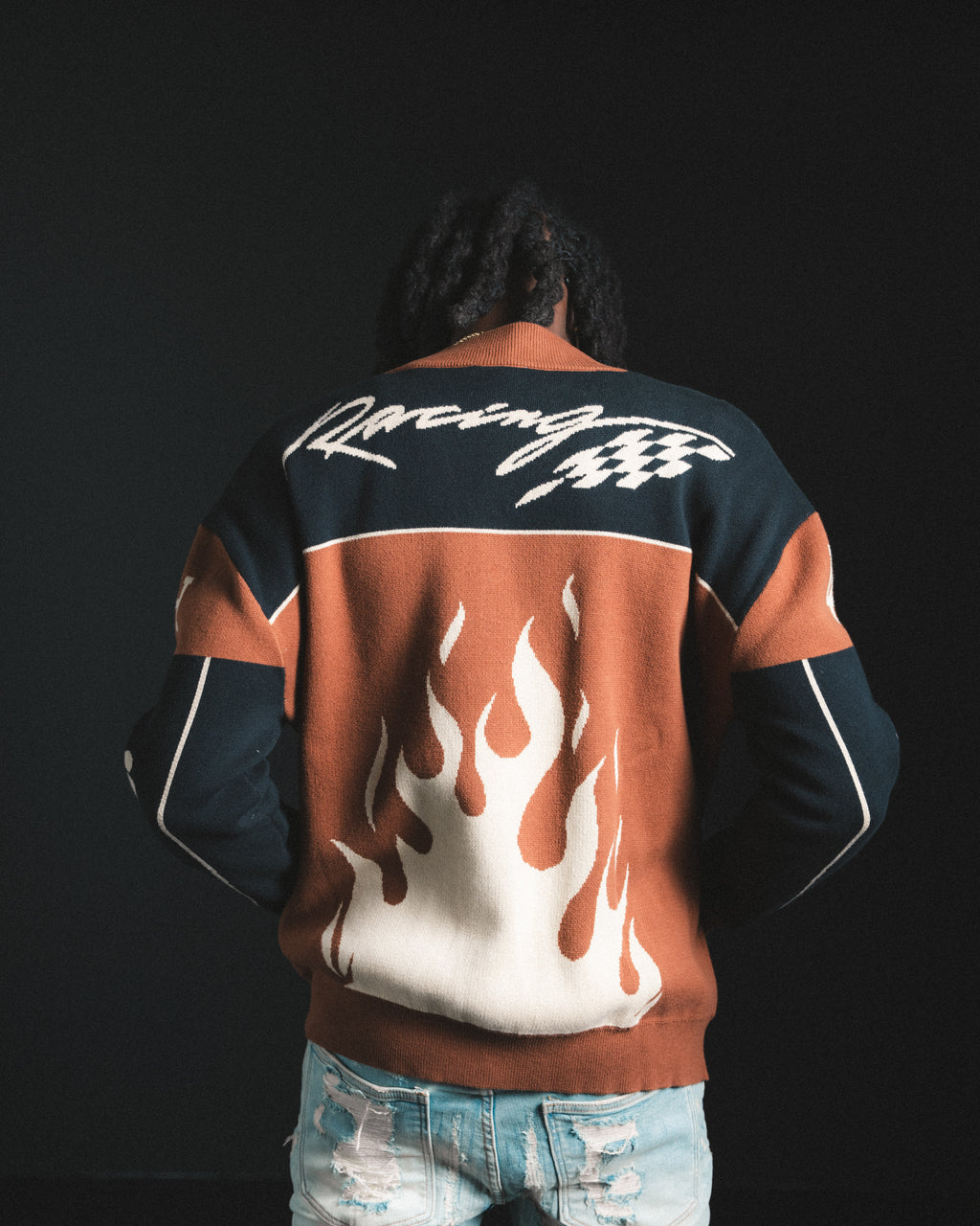 Ohio Native™ Knit Moto Sweater (Brown)