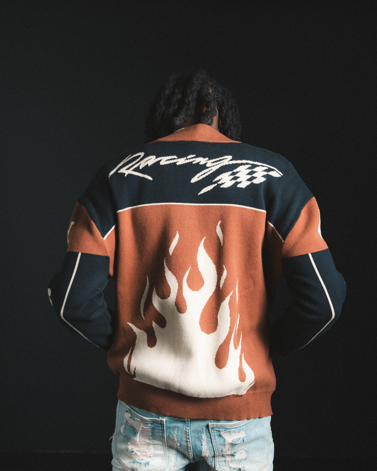 Ohio Native™ Knit Moto Sweater (Brown)