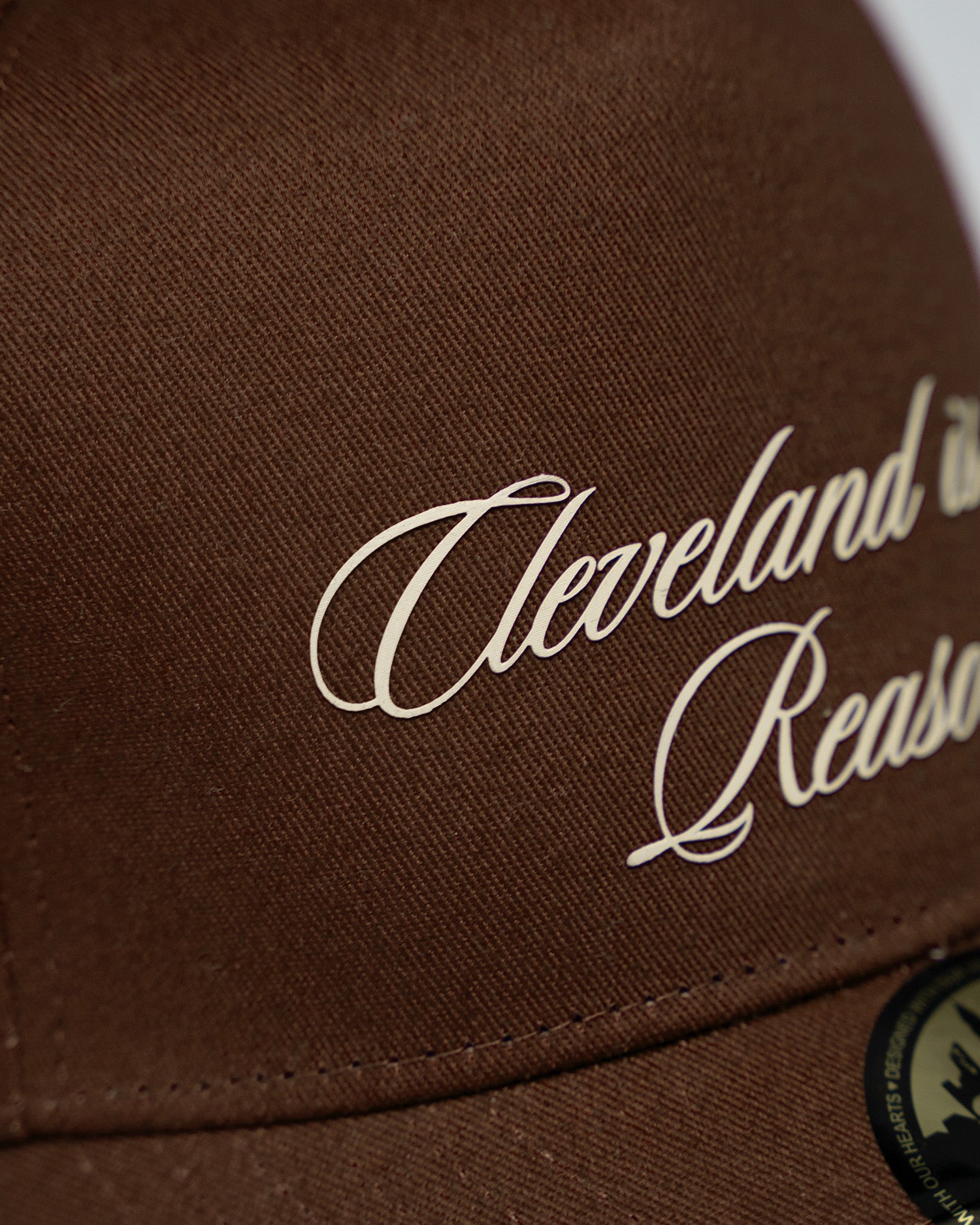 Cleveland is the Reason™ 3D Silicone Script Cap (Brown)