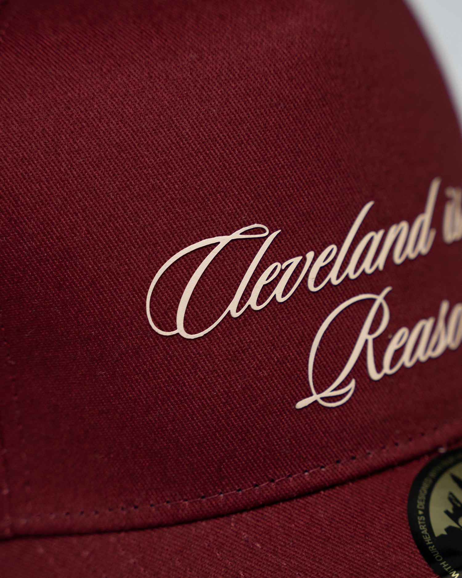 Cleveland is the Reason™ 3D Silicone Script Cap (Maroon)