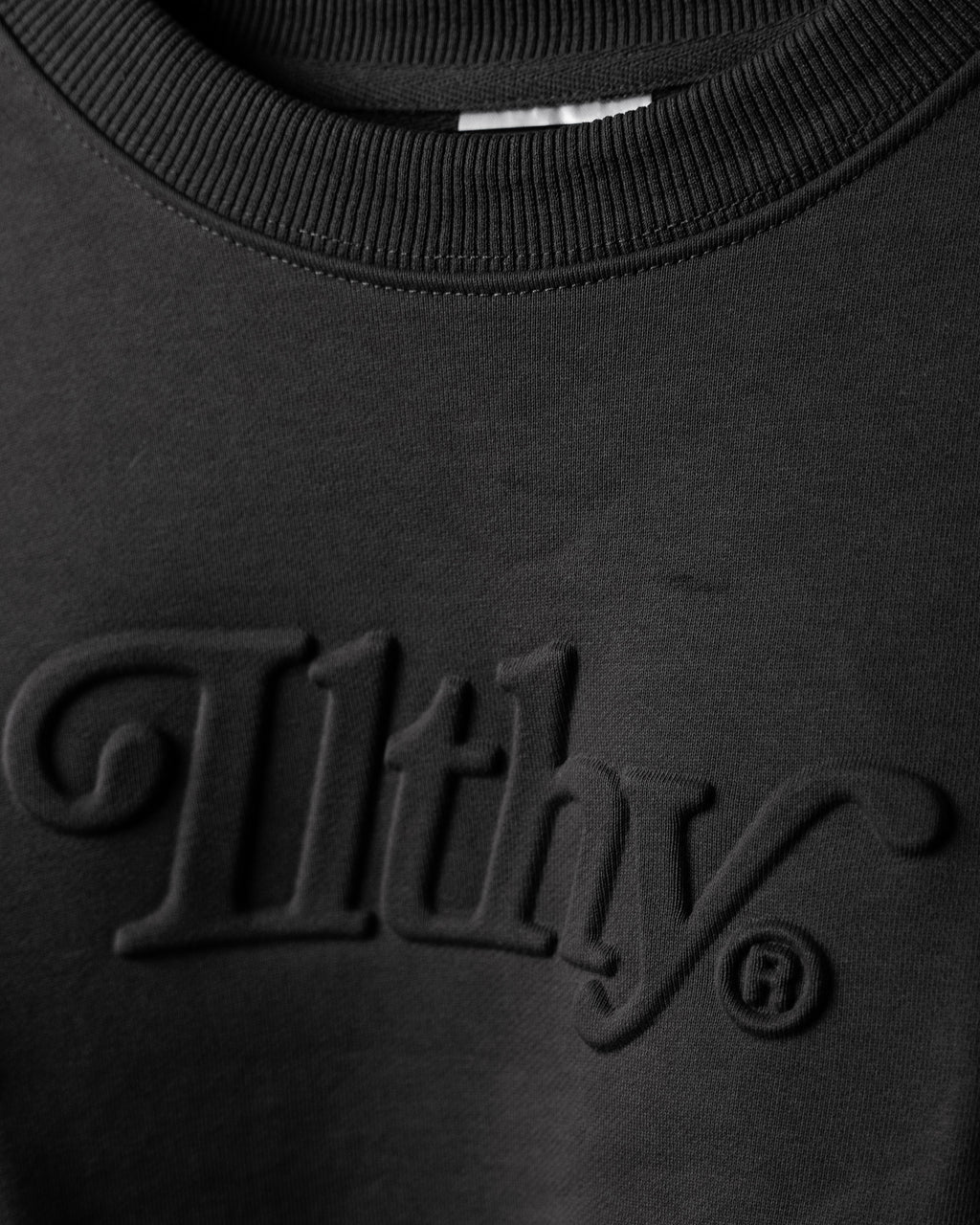 ILTHY®  Embossed Heavy Weight Crewneck (Black Charcoal)