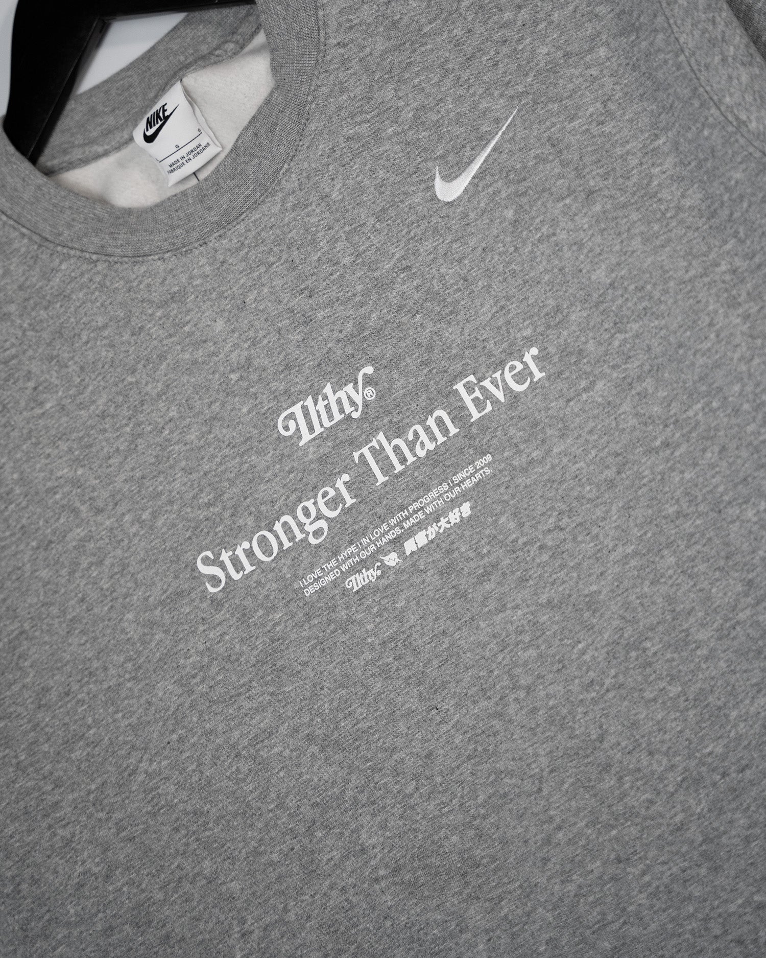 ILTHY® Stronger Than Ever Nike Crewneck (Heather Gray)