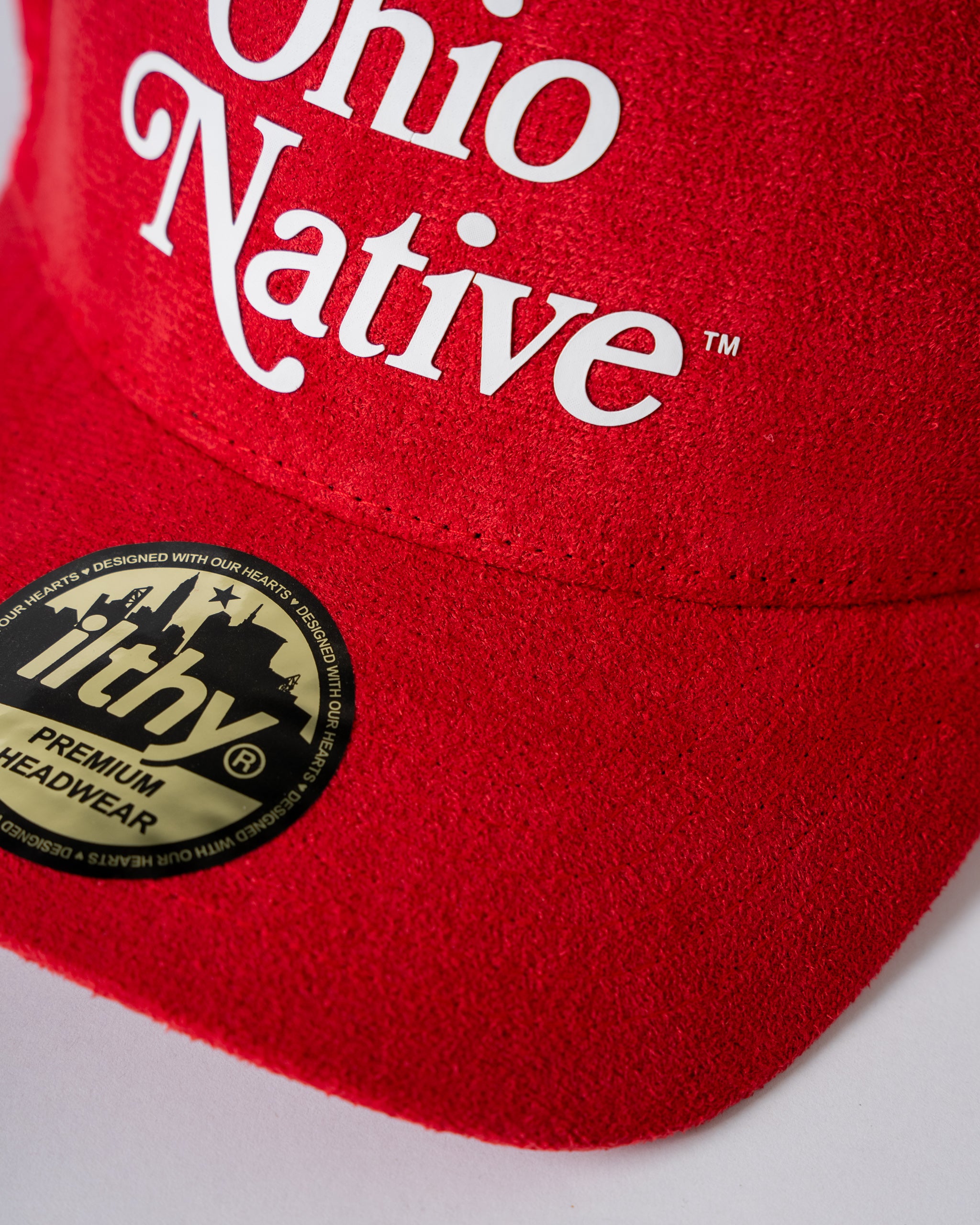 ILTHY® Ohio Native™ Trucker Cap (Red Suede)