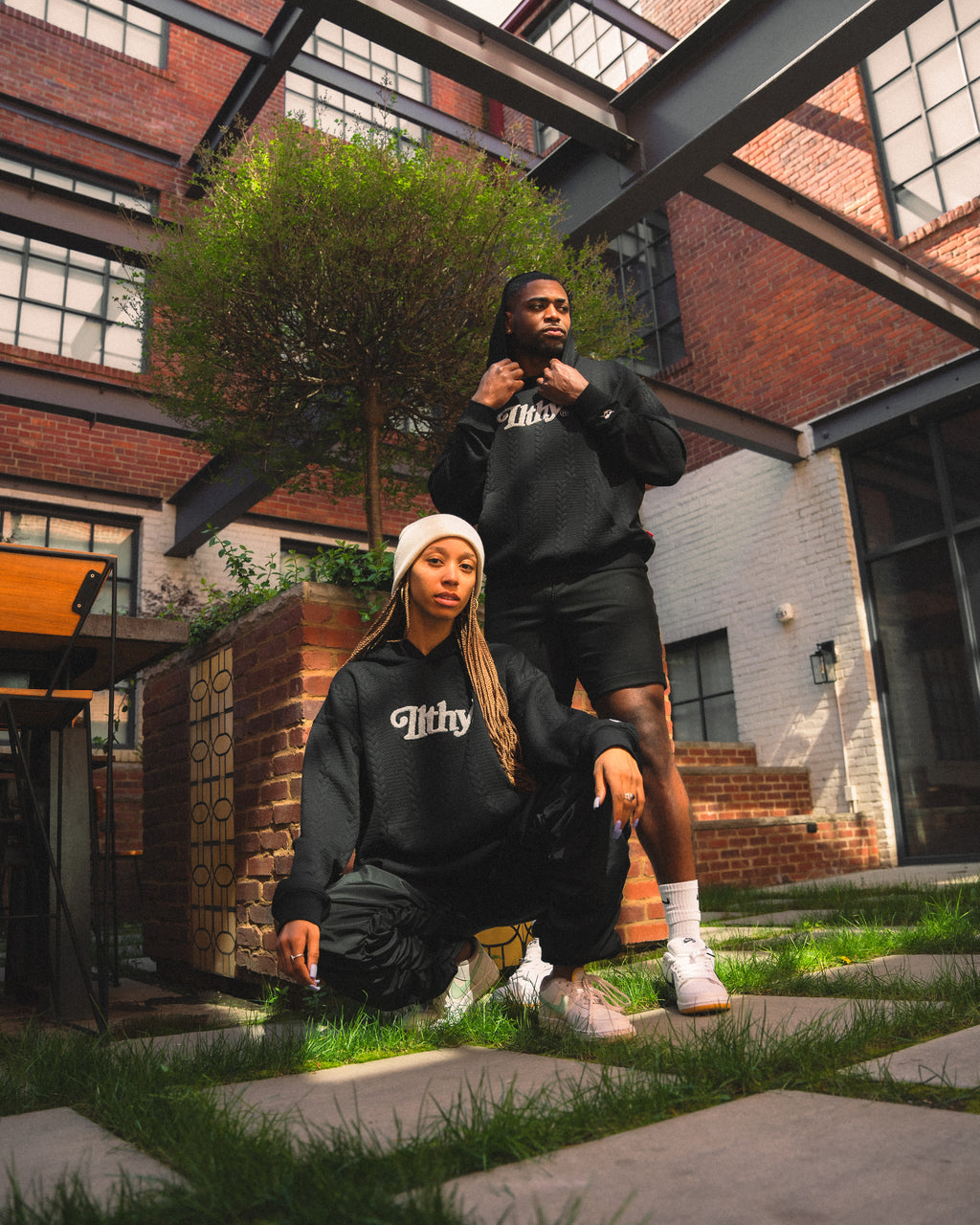 ILTHY®  Cable Knit Hoodie (Black)