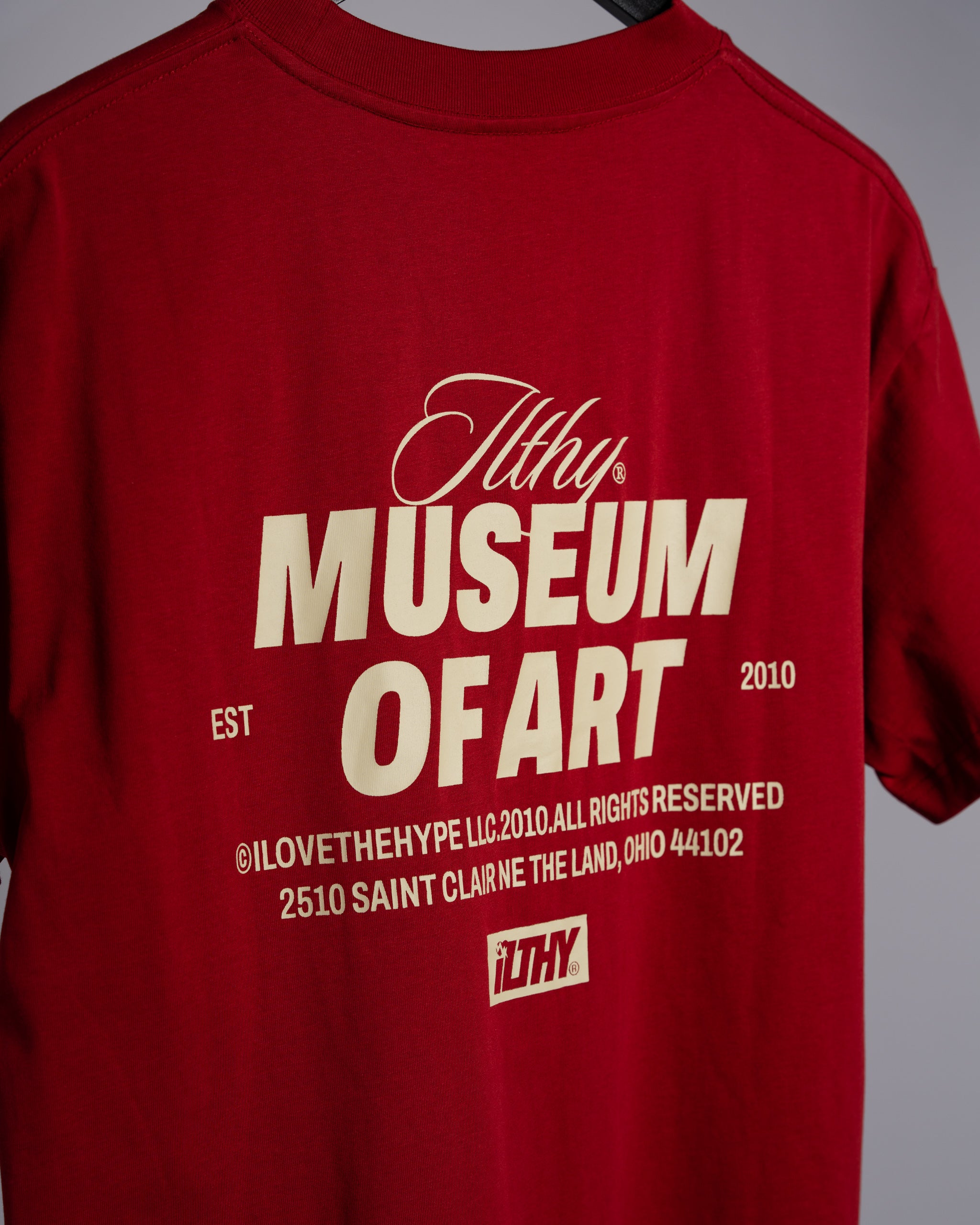 ILTHY® Museum of Art Heavy Weight Tee (Maroon Red)
