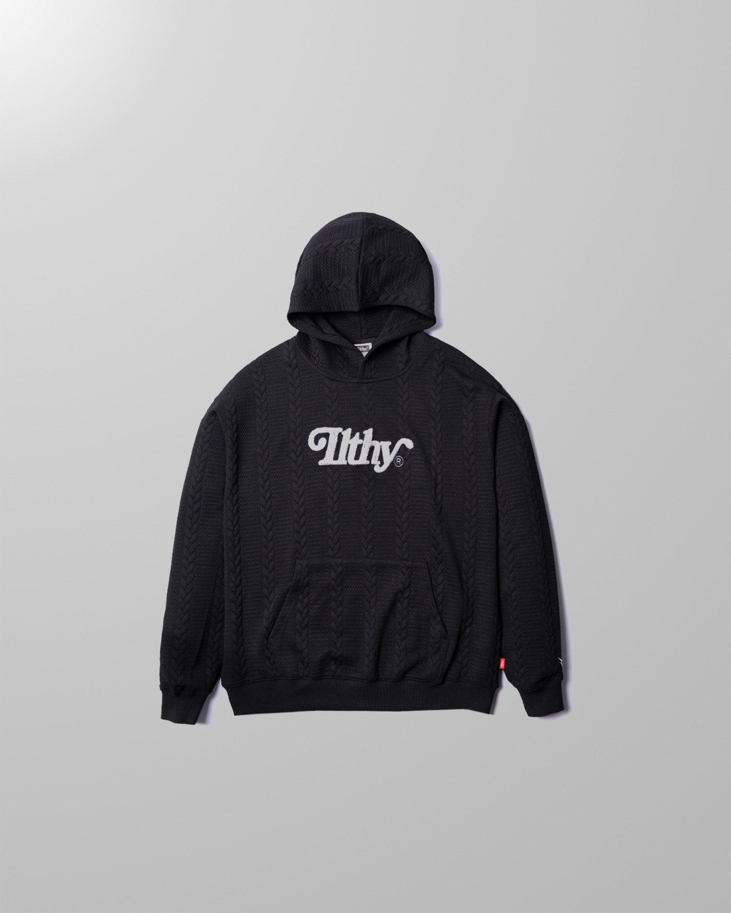 ILTHY®  Cable Knit Hoodie (Black)