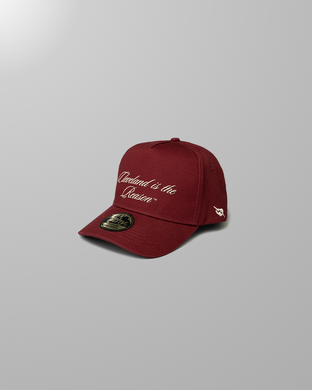Cleveland is the Reason™ 3D Silicone Script Cap (Maroon)