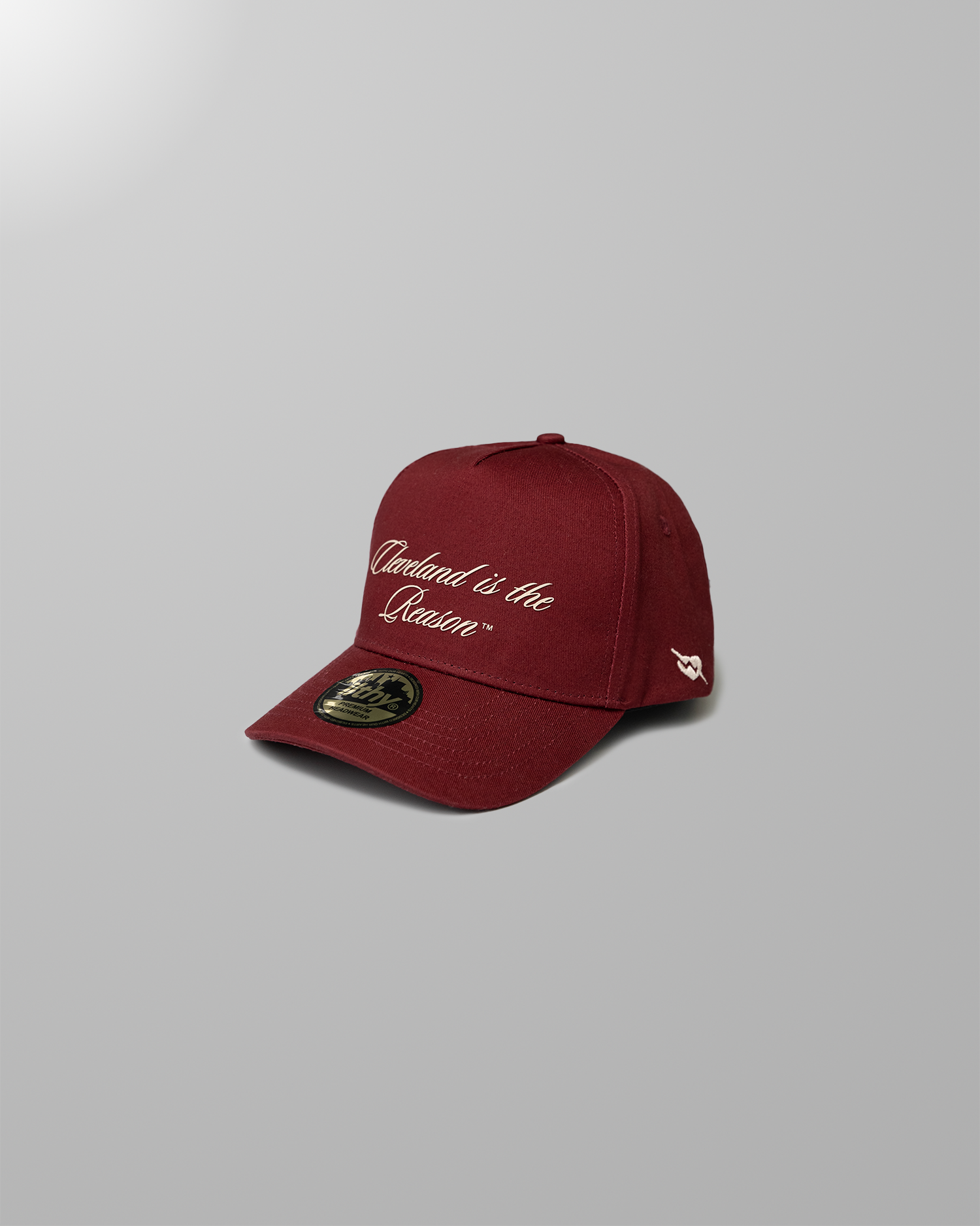 Cleveland is the Reason™ 3D Silicone Script Cap (Maroon)