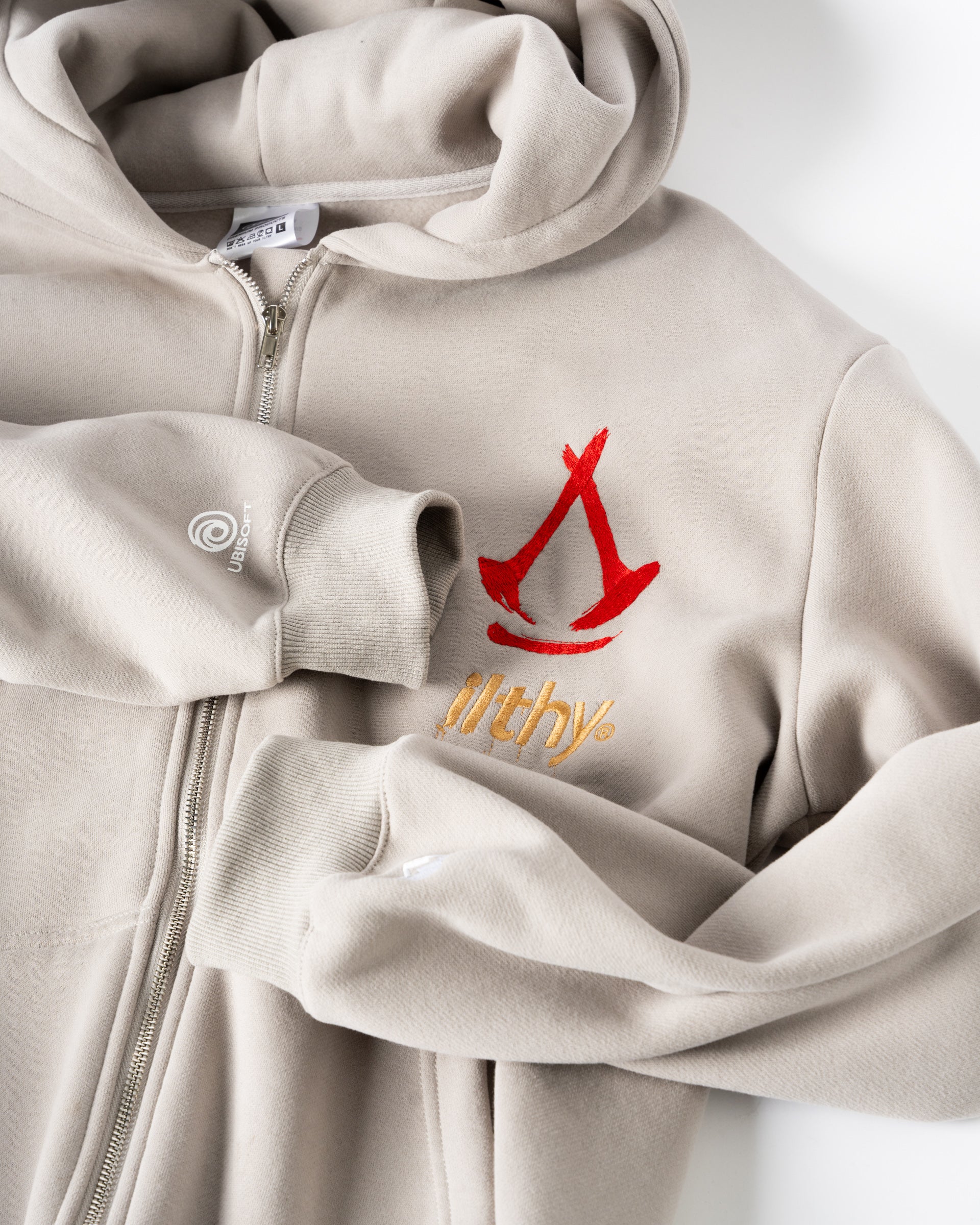 ILTHY® x Assassin’s Creed Shadows Yasuke & Naoe Stone Zip-Up Hoodie