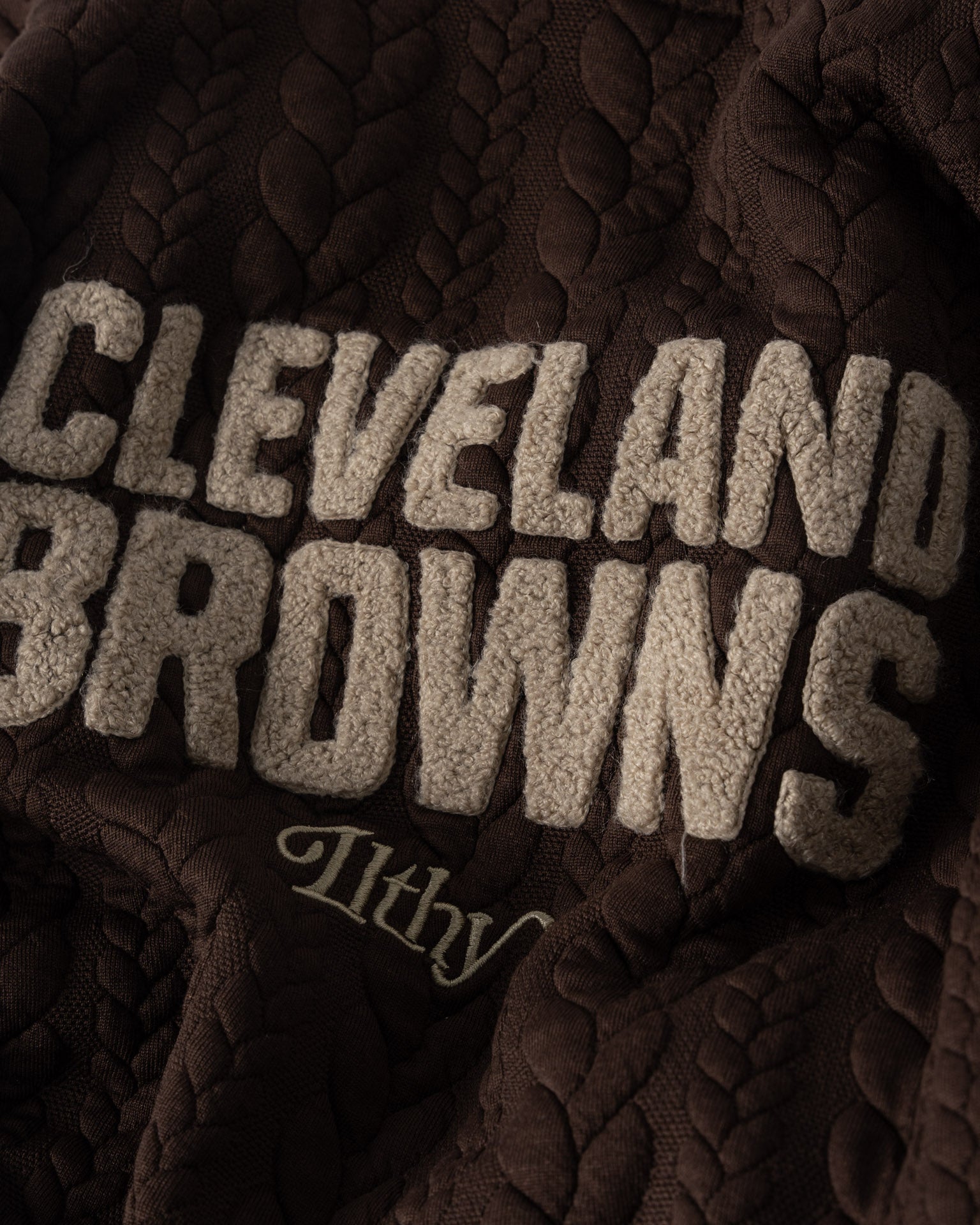 BROWNS Cable Knit Hoodie (Brown)