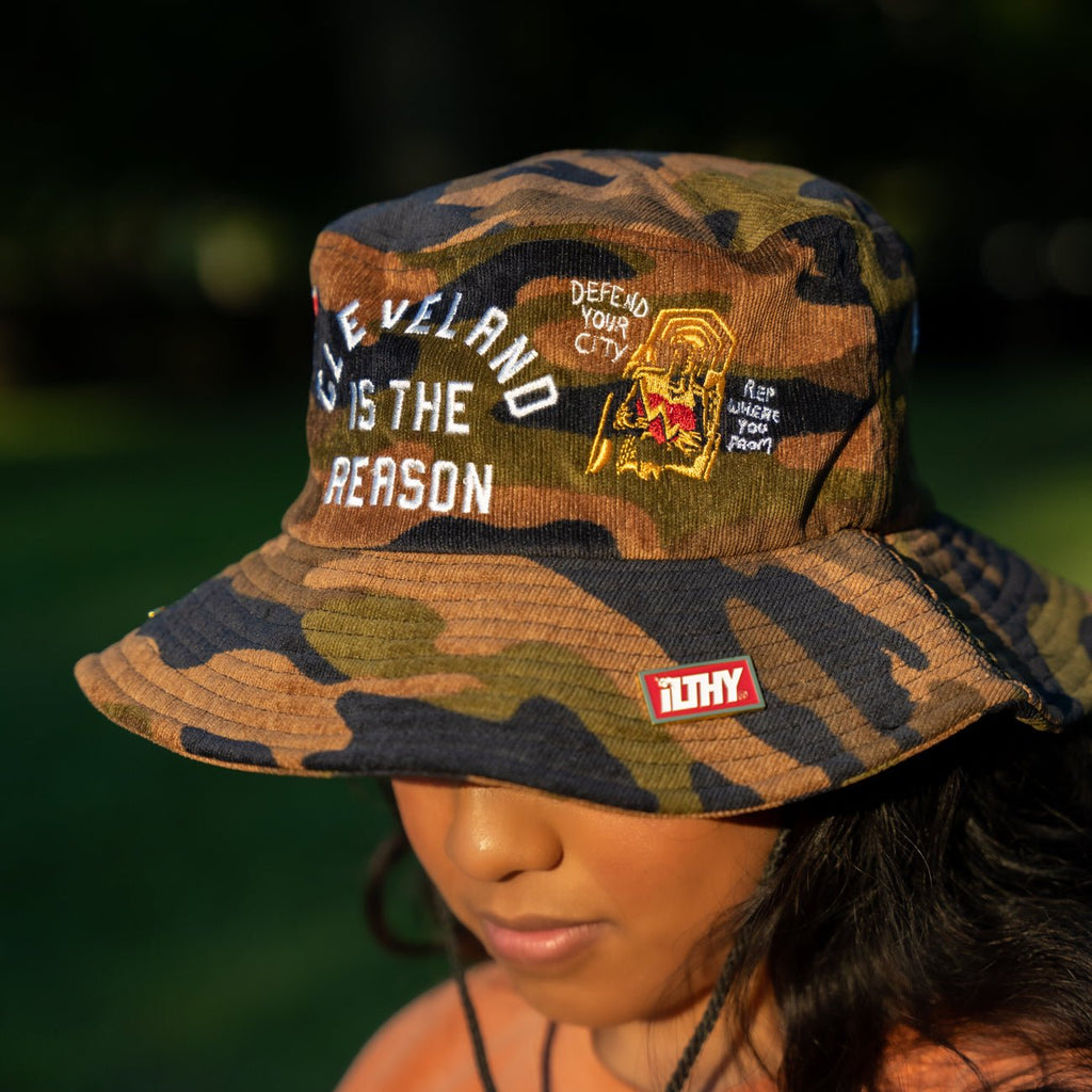 Cleveland is the Reason™ Camouflage Corduroy Bucket (Brown) - ILTHY®