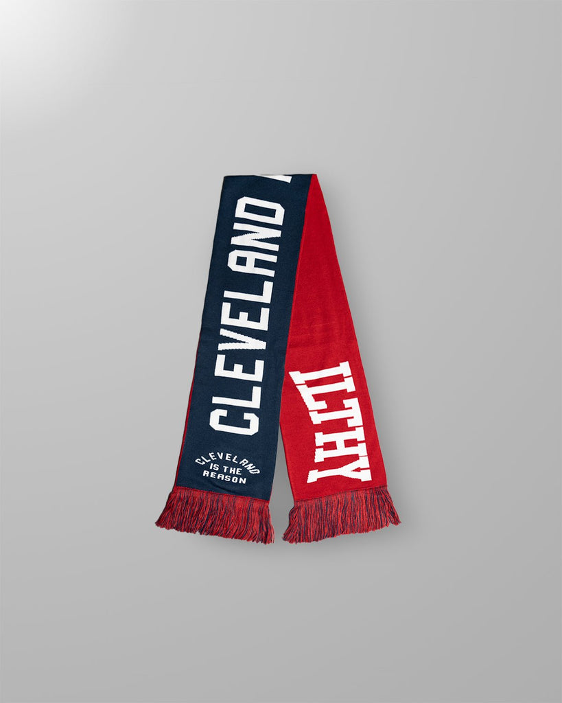 Cleveland is the Reason™ Premium Knitted Scarf (Navy) - ILTHY®