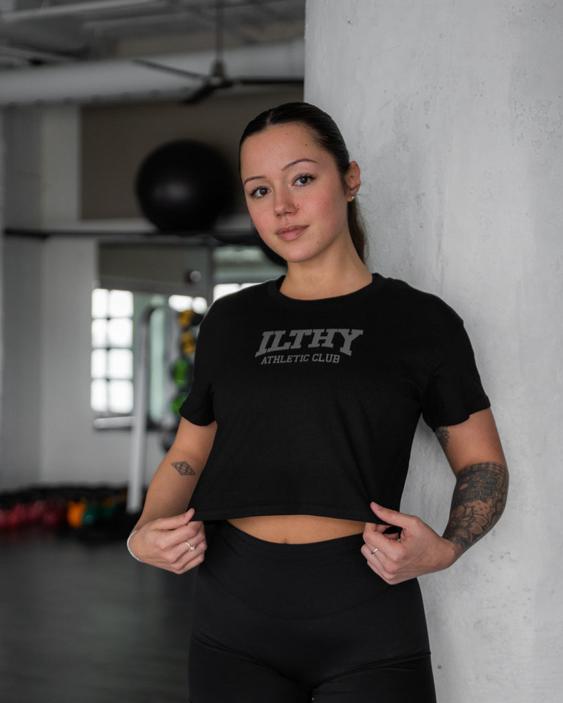 ILTHY® 2023 Athletic Club Crop Top (Black) - ILTHY®