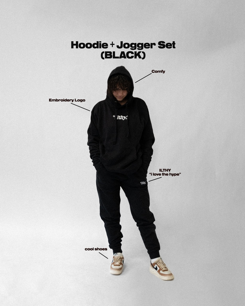 ILTHY® Embroidered Hoodie (Black) - ILTHY®