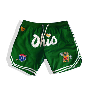 ILTHY® Green Ohio Script Basketball Shorts - ILTHY®