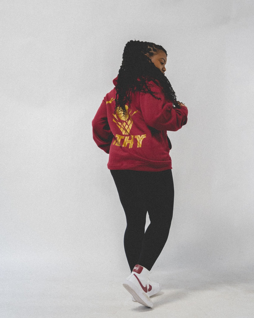 ILTHY® Hoops 90's Logo Hoodie (Maroon) - ILTHY®